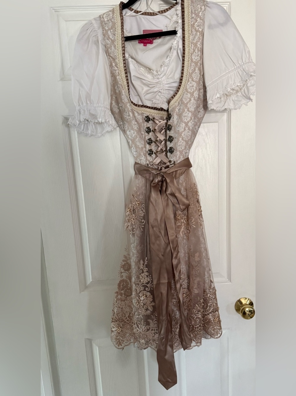 Authentic Kruger Lace Overlay Dirndl
